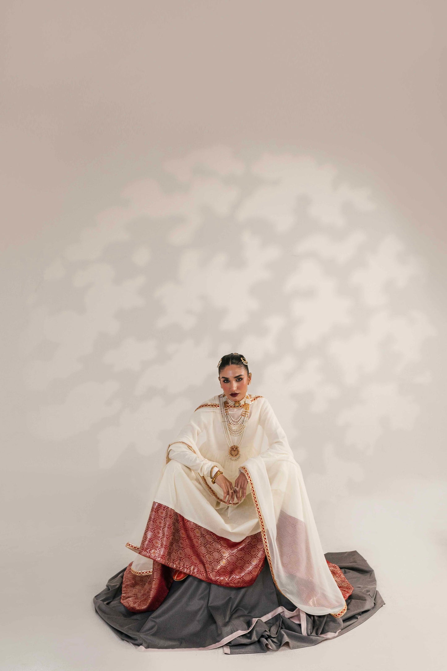 Classic embroidered long shirt for women