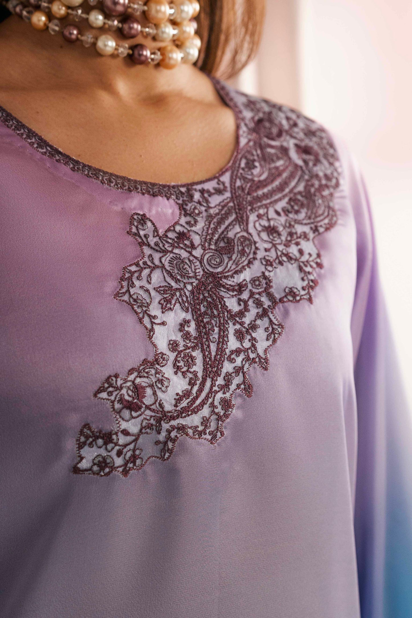 Trendy embroidered dress for ladies in vibrant colors